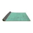 thumbnail image 2 of Ahgly Company Indoor Round Abstract Turquoise Blue Modern Area Rugs, 4' Round, 2 of 4