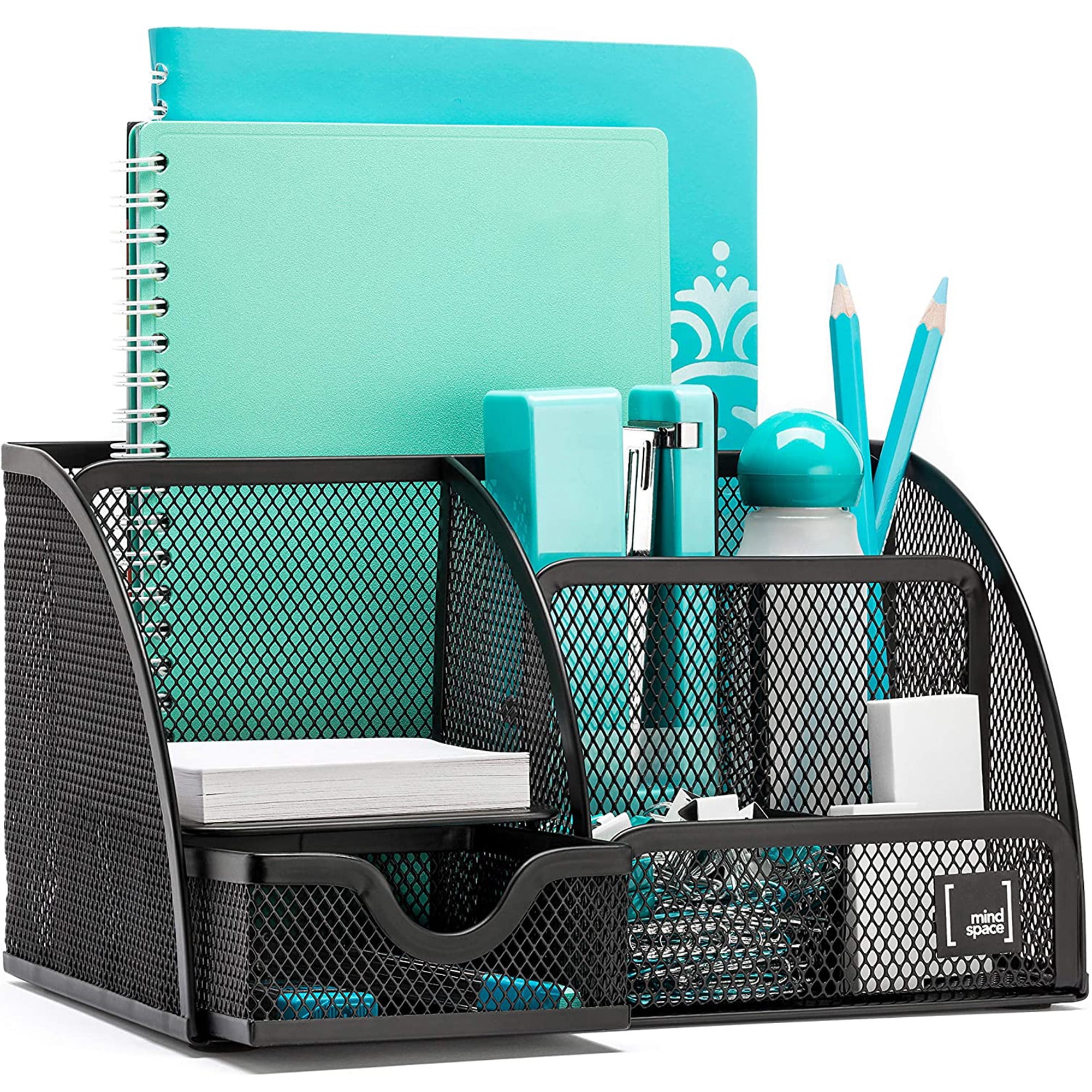Mindspace Desk Organizer 6 Compartments with Drawer for Office Supplies
