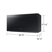 Samsung BESPOKE ME21DG6500MTAA - Microwave oven - over-range - 2.1 cu. ft - 1000 W - matte black steel with built-in exhaust system