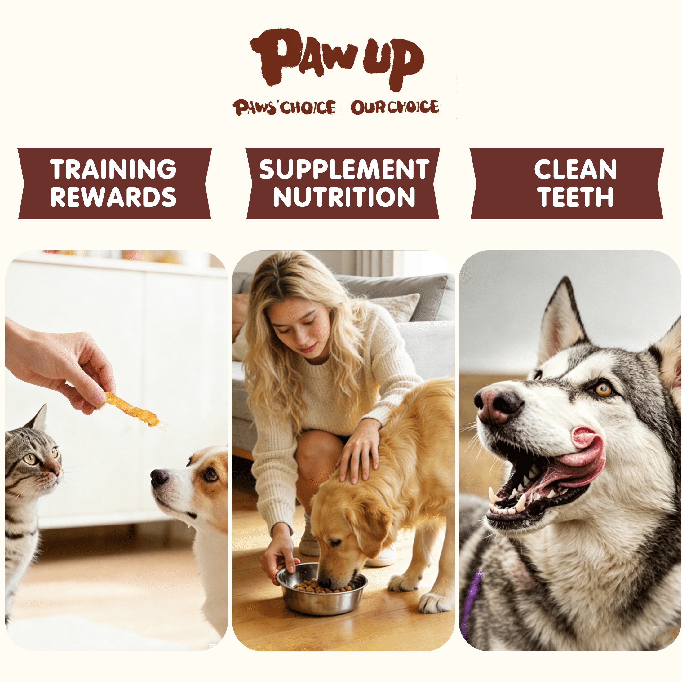 (2 pack) PAWUP Chicken Wrapped Rawhide Sticks, Dog Treats for Small Medium Large Dogs, Rawhide Dog Bones, Long Lasting Rawhide Chew Dental Treats, 10.6oz