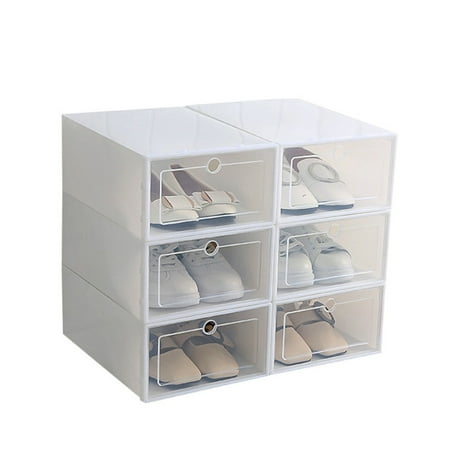 1pc Portable Plastic Clear Shoe Storage Drawer Stackable Boot