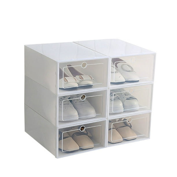Shoe Storage Drawer Stackable Boot Box, Clear Shoe Box Storage Containers