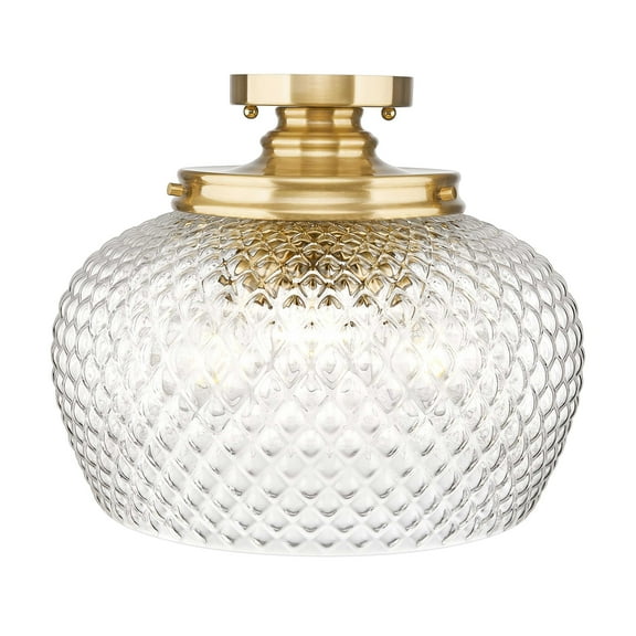 Golden Lighting Adeline 3-light Semi-Flush Mount in Modern Brushed Gold