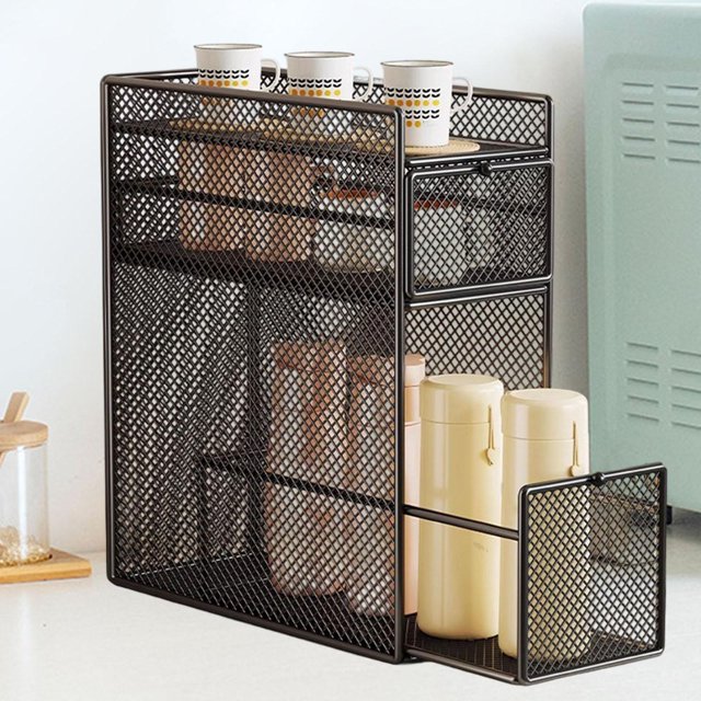 Organizador de gabinete de cocina, cesta extraíble de hierro, organizador de cajones multiusos, organizadores debajo del fregadero para cocinas debajo