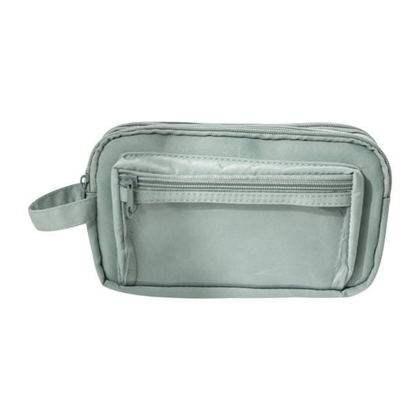 Estética Caja de Lápiz Transparente Caja de Lápiz, Gran Capacidad, Bolsa de Papelería Estudiantil de Múltiples Capas de Alto Valor