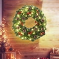 thumbnail image 3 of Gcvizuso Christmas Wreath, Christmas Wreaths for Front Door, Christmas Wreath Christmas Rattan Indoor Hanging Scene Arrangement Wall Decoration 40cm Christmas Decorations Wreaths For Front Door, 3 of 6