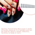 thumbnail image 4 of 1 Set False Full Coverage Shape French Style Classic Trend Manicure Stickers Strong Adhesion Magnificent Natural Paster Natural Half Paste, 4 of 7