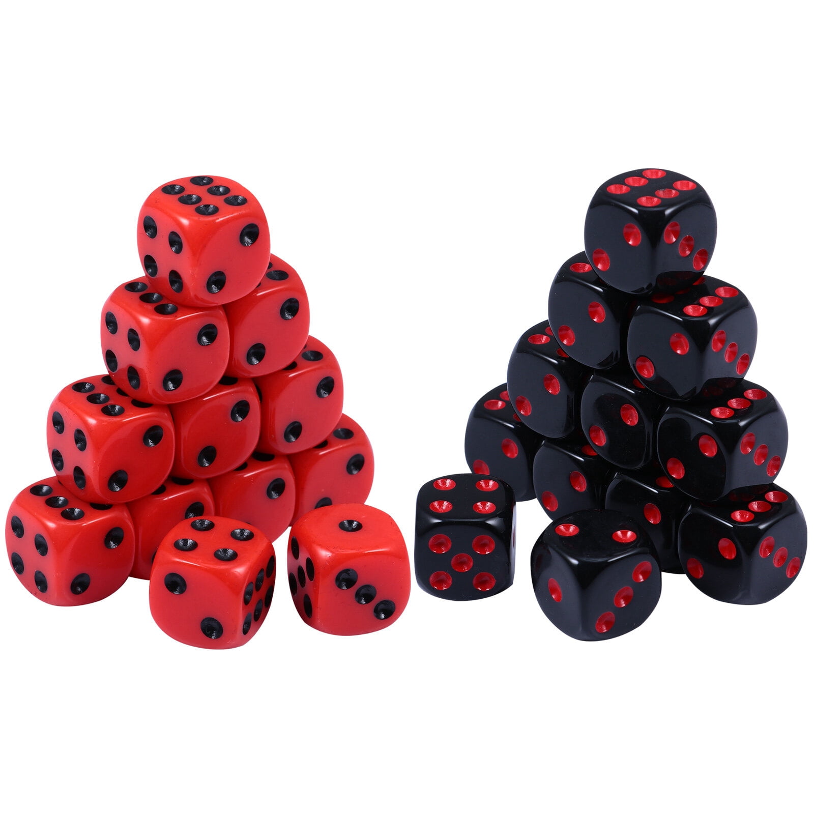 Lot De 60 Dés Acryliques Colorés – 4 Tailles Différentes, Parfait Pour Jeux De Société, Soirées Et Animations Festives