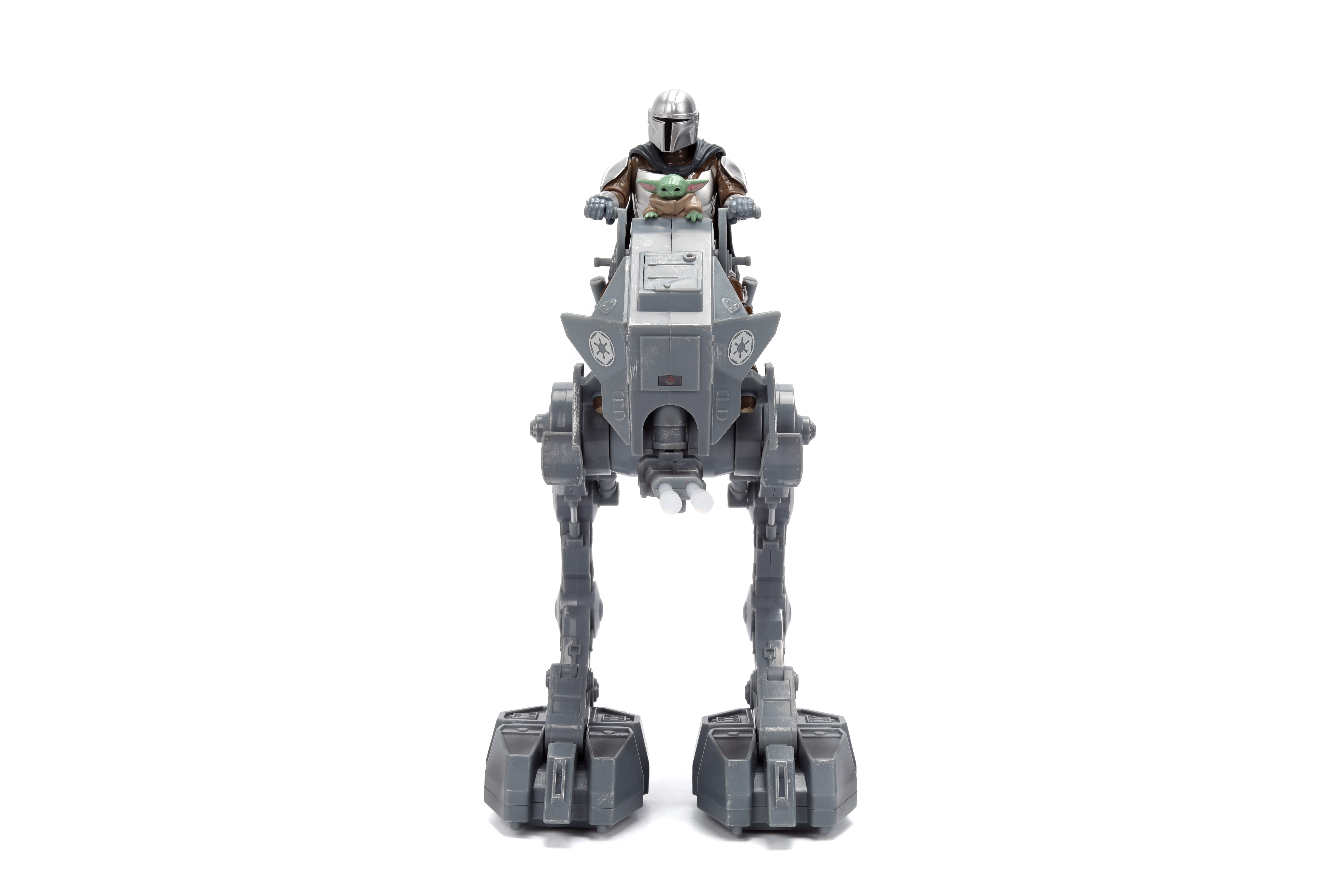 Marcheur AT-RT télécommandé Star Wars Imperial Remnant avec Mandalorien et Grogu, jouet de 33 cm avec sons et lumières, par Jada Toys