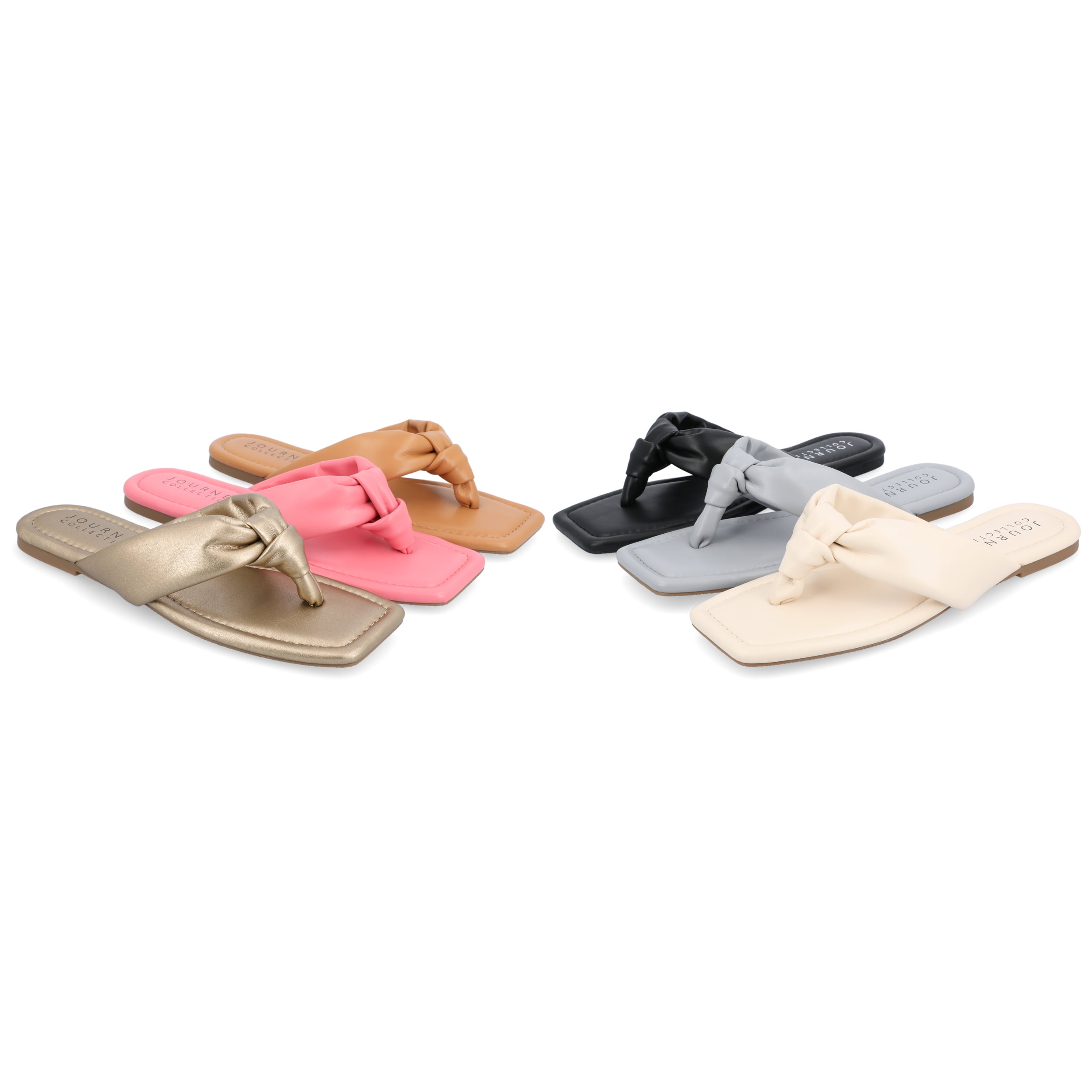 Journee Collection Womens Ares Tru Comfort Foam Light Puff Flip Flop Sandals