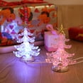 thumbnail image 4 of Glowing Christmas Tree LED Light USB Night Light RGB 7 Color Flashing Light Table Lamp Decorative Bedside Lamp for Home Decor Christmas Gifts (Golden Tree Top), 4 of 7