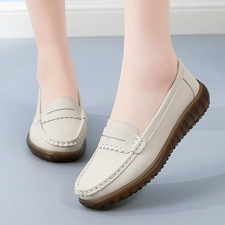 

Women‘s Low Wedge Loafers Solid Color Lightweight Non Slip Casual Slip On Shoes Women‘s Footwear