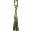 thumbnail image 2 of DECOPRO Elegant Lustrous Curtain Tassel Tieback, Tassel Length 8 1/2" (21.5cm), Spread 30" (76cm) # TBC085, Pewter Beige #PR04 (Dark Beige, White Ivory, Pure Black) Set of 2, 2 of 7