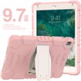 thumbnail image 7 of XYX Case for iPad 9.7 inch/iPad 6th/5th Gen/Air 2, Dual Layer Slim Heavy Shockproof Rugged Protective Cover Case with Kickstand (Cherry Pink), 7 of 7