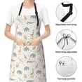 thumbnail image 6 of Pofeuu African Animals Print Waterproof Apron with Pockets Adjustable Cooking Aprons Kitchen Bib for Baking Household Cleaning, 6 of 8