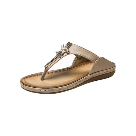 

VerPetridure Platform Sandals for Women Women s Shoes Low-heeled Slippers Casual Comfortable Wear-resistant Sandals Summer Beach Flip Flops