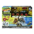 thumbnail image 7 of Hot Wheels Monster Trucks Roarin' Rumble Playset with 2 Toy Trucks, 2 Cars & 2 Launchers, 7 of 7