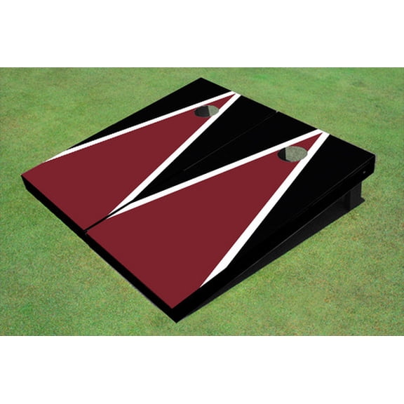 Maroon And Black Custom Cornhole Board - 1092