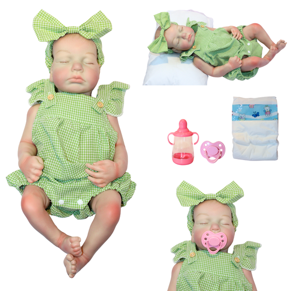 Muñeca Reborn Stella 42 cm Realista de Silicona con Ropa y Accesorios