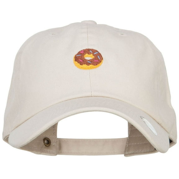 Mini Donut Embroidered Unstructured Cap - Beige OSFM
