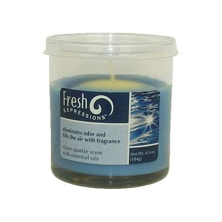 Candle Lite Fresh Expressions Clean Sparkle Scented Jar Candle 6.5oz