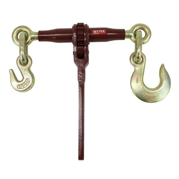 Heavy Duty Specialty Pro Ratchet Load Chain Binder w/ Grab Hook & Slip Hook | 1/2" Grab Hook on One Side & 1/2" Slip Hook on Other | 12,000 Lbs Load Limit |