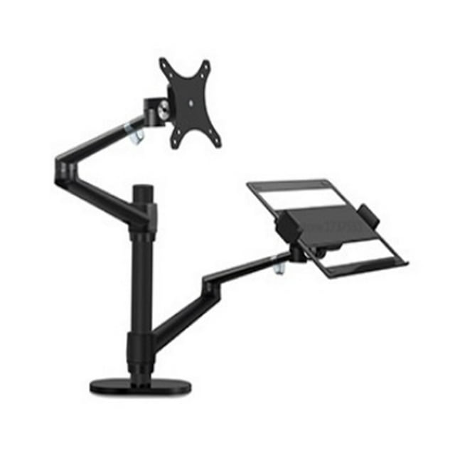 Aluminum Silver Ergonomics 10"-17" Desk Laptop Stand 32" Monitor Desktop Bracket Computer Mount Full Motion Column Bar ,Easy to Use