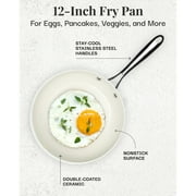 Gotham Steel 12 Inch Non Stick Frying Pans Nonstick Skillet, Ceramic Pan for Cooking Non Toxic, Nonstick Frying Pan Skillets with Stay Cool Handle, Fry Pans, Oven and Dishwasher Safe