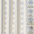 thumbnail image 5 of Alishomtll Boho Farmhouse Curtains Linen Light Filtering Blue Geometric Striped Window Drapes ,52"x84", 2 Panels, 5 of 10