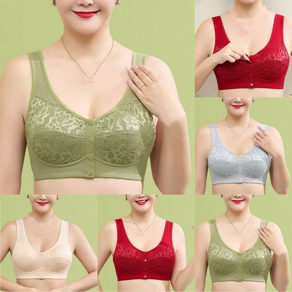 WRKEKC Wireless Bras for Women, Women's Solid Color Backless Sexy Seamless Beautiful Back Underwear Everyday Bras