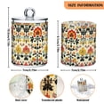 thumbnail image 5 of Yayeee 2 Pack Qtip Holder Bathroom Cotton Swab Canister with Lid Clear Dispenser Set, Beige Floral, 5 of 6