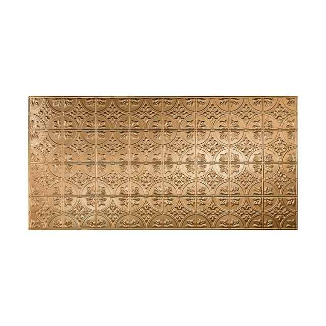FASÄDE Easy Installation Traditional Style/Pattern #2 Polished Copper Wall Panel (4' x 8' Panel)