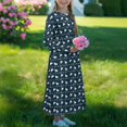 thumbnail image 3 of DISNIMO Christmas Tree Long Dress Long Sleeve for Kids Long Sleeve Dresses for Girls Dresses with Pockets Size 5-6 Girls Dresses for Kids Holiday Dresses for Girls Swing Dress Long, 3 of 7