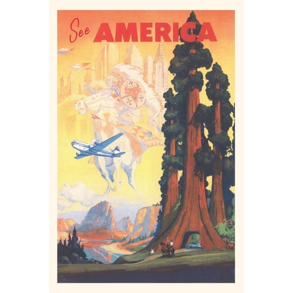 Pocket Sized - Found Image Press Journals: Vintage Journal America Travel Poster, Sequoias (Paperback)