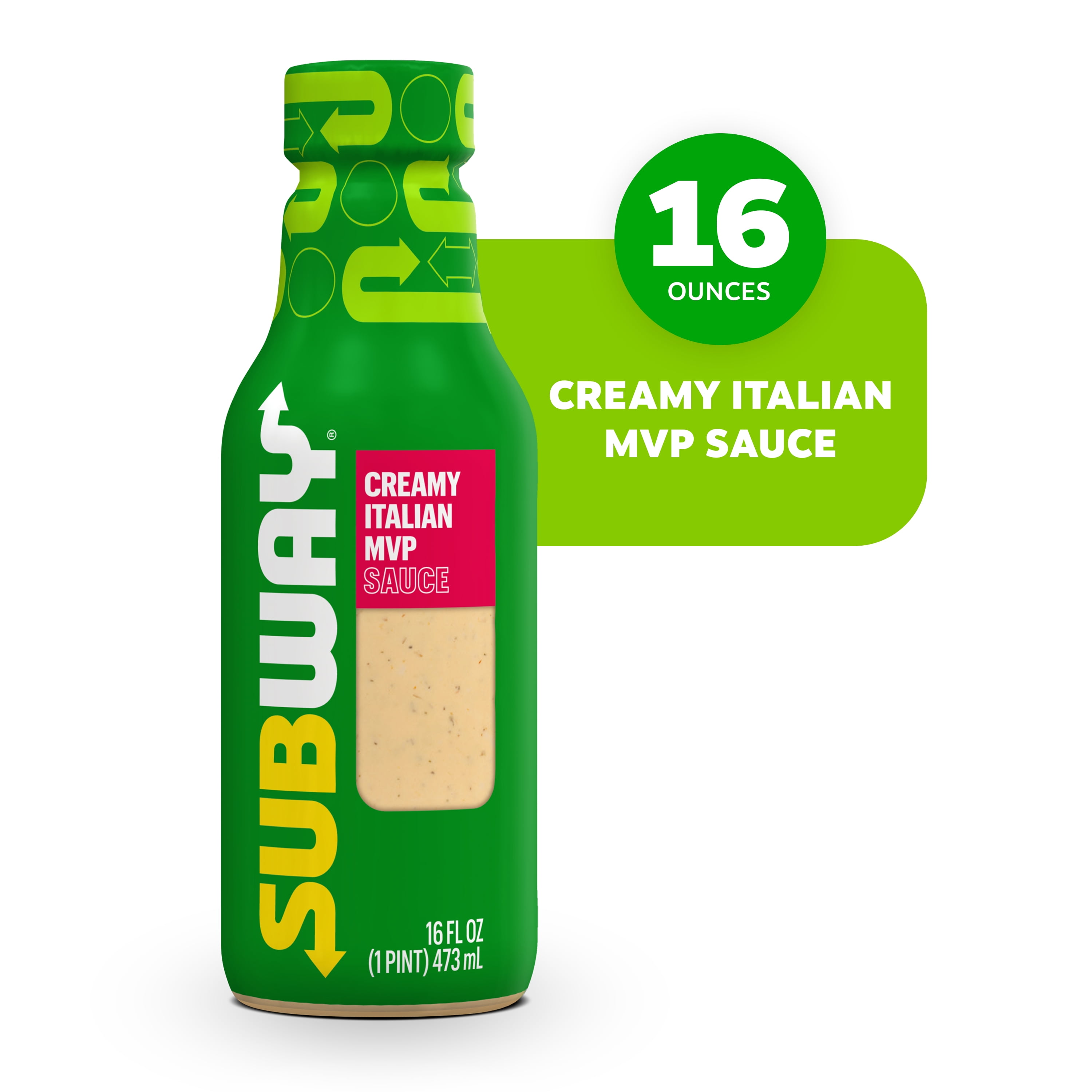 (2 pack) Subway Creamy Italian MVP Sauce, 16 fl. oz.