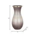thumbnail image 4 of Glass Vase with Metal Rim for Living Room Decor - Modern Home Accents with Gradient Finish for Office Display - Decorative Flower Vase for Room, Bedroom, House, and Table Styling - 18", Brown & Ivory, 4 of 11