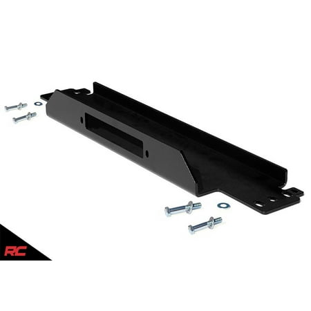 Rough Country Winch Mounting Plate compatible w/ 1987-2006 Jeep Wrangler TJ LJ YJ (Mounts to Stock Bumper)