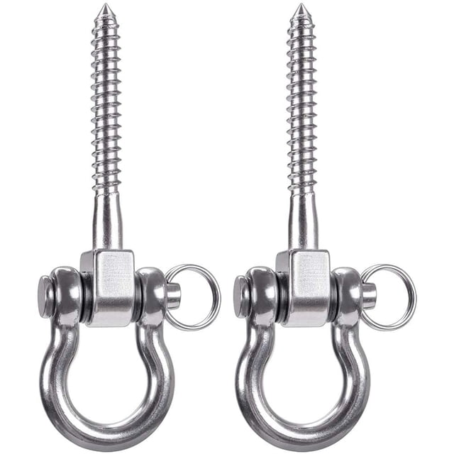 2 ganchos de techo de acero inoxidable 304 con capacidad de 900 kg, kit de suspensión para silla colgante, percha, hamaca, saco de arena, eslinga JAMW Sencillez