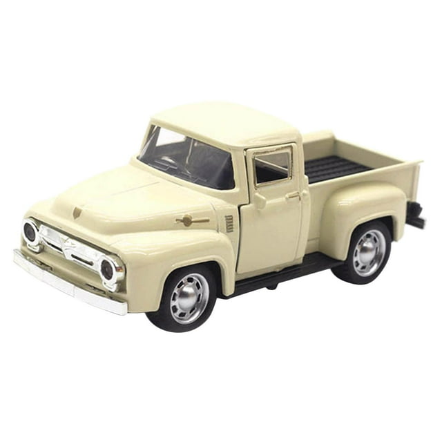 Coches de fundición a presión a escala 1:32, vehículos de tracción trasera, modelos de coches de aleación Beige