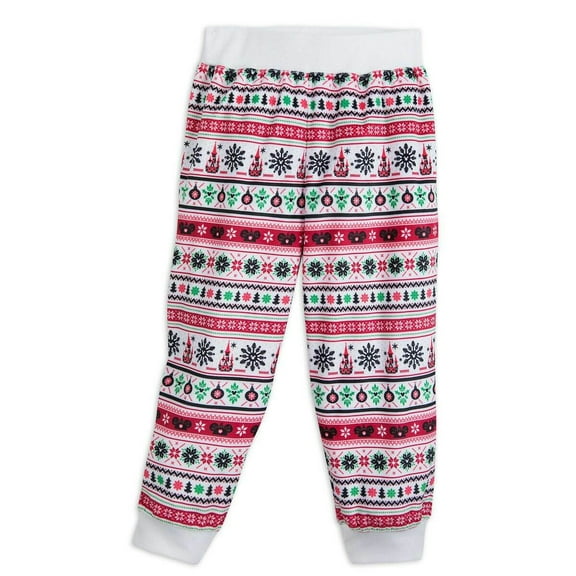 Disney Store Santa Mickey Mouse Ears Fair Isle Pajama Pants for Kids Toddler Size 2