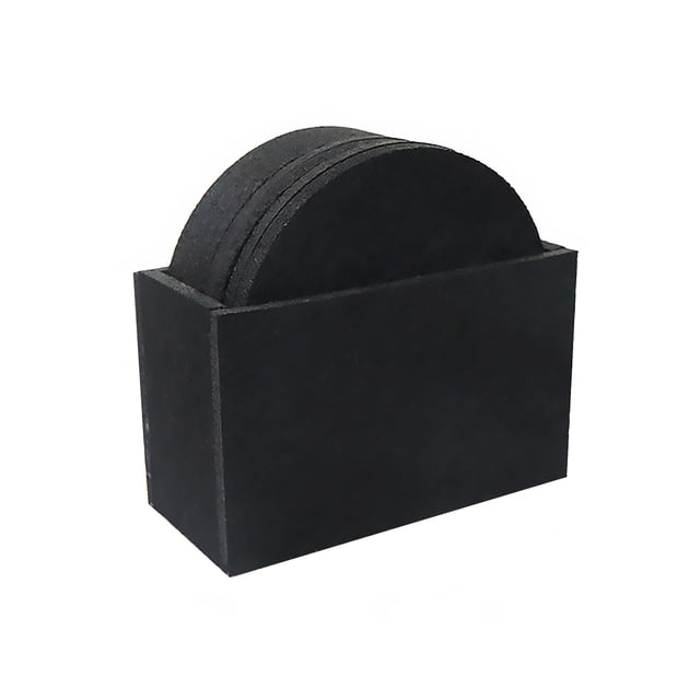 Posavasos de fieltro Yuarrent 8 Uds. Aislamiento térmico Negro