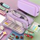 thumbnail image 2 of 1PCS Pencil Case Large Pencil Cases Big Capacity Pencil Pouch with 3 Compartments School Stationery Office Storage Makeup Bag, 2 of 5