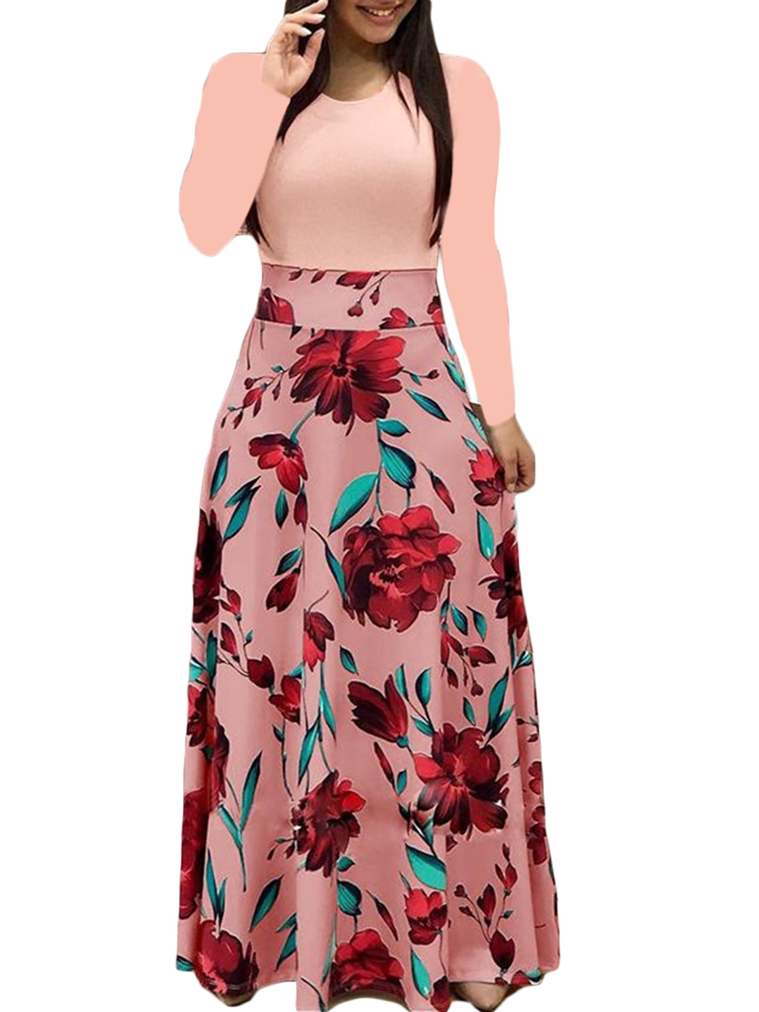 floral maxi dress walmart