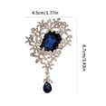 thumbnail image 5 of Retro Floral Brooch With Gemstones Styles Formal Casual Wear Alloy Metal, 5 of 19