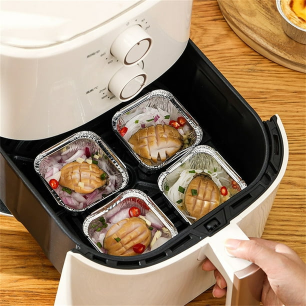 Xihbxyly Recipientes de Aluminio Desechables con Tapa, Aptos para Horno y Congelador, Sin Necesidad de Limpieza, Ideales para Catering, Comida para Llevar y Fiestas. Juego de 20 Piezas. Diseño Prácti