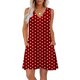 thumbnail image 2 of Vestido Corto para Mujeres Verano sin Mangas Cuello en V, Impresión de Moda con Bolsillos, Poliéster de Algodón Casual, 2 of 9