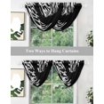 thumbnail image 5 of Waterfall Valances for Windows, Coral Black Kitchen Sheer Valance Curtains, Coastal White Ocean Marine Nautical Beach Rod Pocket Elegant Swag Valances for Living Room Bedroom, 47.2"x38.5", 2 Panel, 5 of 8