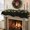 Black, Gold, Charcoal, Onyx, variant on Christmas Mantle Scarf 60x17 Inch, Navy Blue Polka Dot Fireplace Christmas Decorations Cover Runner, Watercolor Polka Dots Christmas Mantel Decorations Xmas Holiday Mantel Scarves