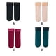 thumbnail image 5 of Qarigey Calcetines cálidos para mujer, calcetín térmico grueso para otoño e invierno, cálido, cómodo, transpirable, calcetín para dormir Medias Vino rojo sin paquete, 5 of 6