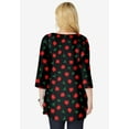 thumbnail image 2 of Woman Within Plus Size Perfect Printed Three-Quarter-Sleeve V-Neck Tunic, 2 of 5
